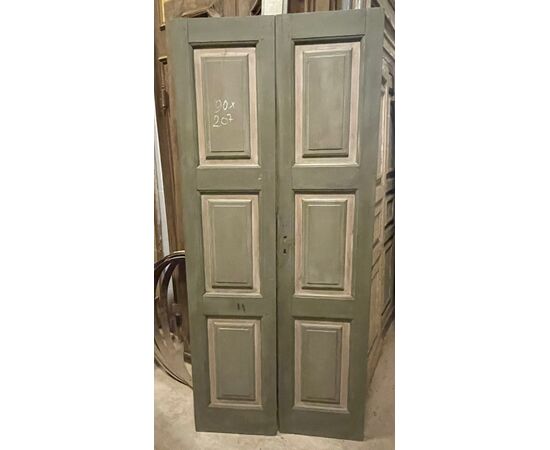 PTL593 - Porta a due battenti laccata, epoca '700, misure cm L 90 x H 207 x P 4