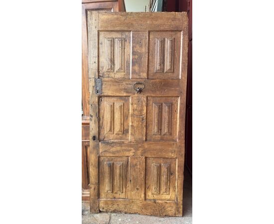 PTCI556 - Portoncino antico in noce, epoca '600, misure cm L 93,5 x H 196
