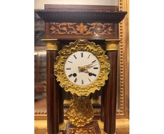 DARS671 - Orologio a ponte Carlo X, epoca '800, misure cm L 22 x H 44 x P 13
