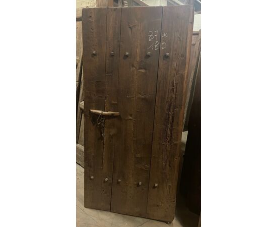 PTIR476 - Porta rustica in larice, epoca '800, misure cm L 87 x H 180