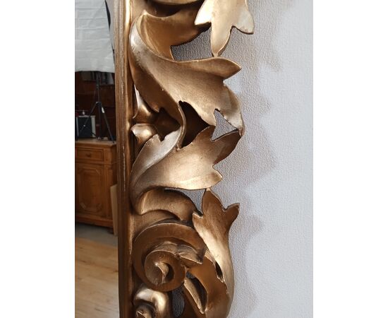 Specchiera barocca in legno dorato - cartoccio - specchio - primi '900