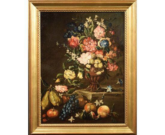 "Natura morta di fiori e frutta"