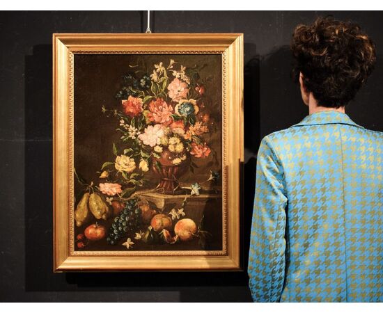 "Natura morta di fiori e frutta"
