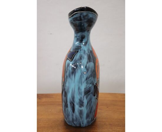 Vaso in ceramica decorata a smalto anni '60 PREZZO TRATTABILE