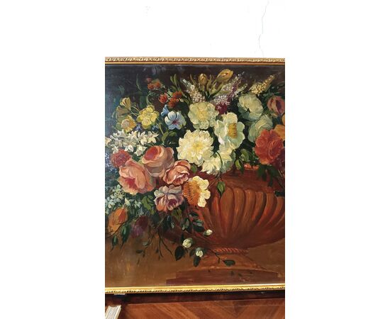 COPPIA DI DIPINTI CON FIORI PRIMI XIX SECOLO