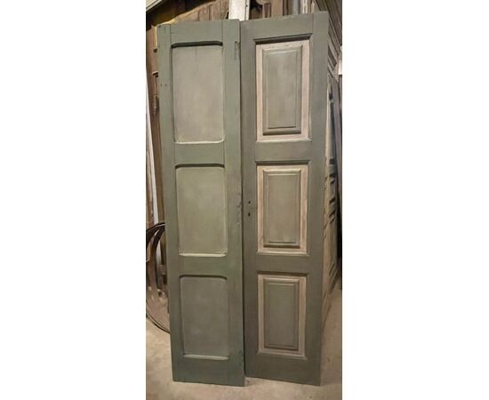 PTL593 - Porta a due battenti laccata, epoca '700, misure cm L 90 x H 207 x P 4