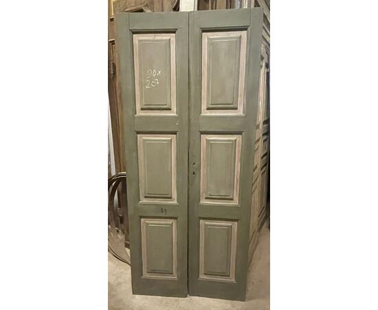 PTL593 - Porta a due battenti laccata, epoca '700, misure cm L 90 x H 207 x P 4