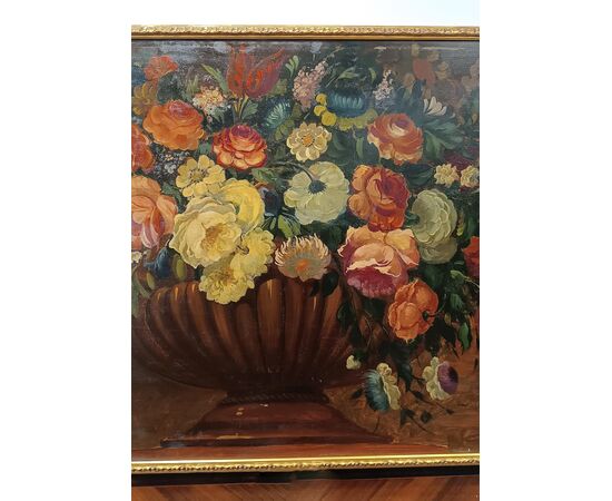 COPPIA DI DIPINTI CON FIORI PRIMI XIX SECOLO