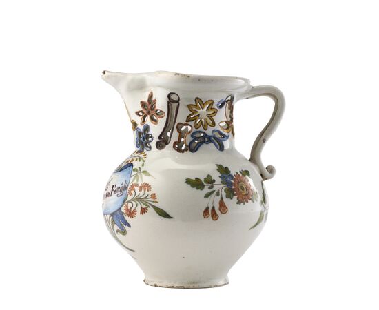 Brocca in maiolica , manifattura Antonibon, Nove di Bassano , XVIII secolo VENDUTA