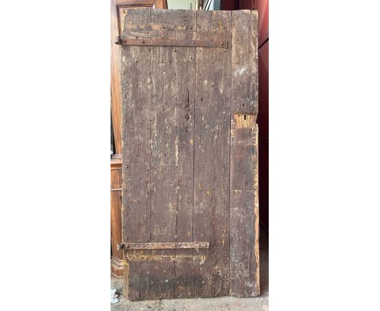 PTCI556 - Portoncino antico in noce, epoca '600, misure cm L 93,5 x H 196