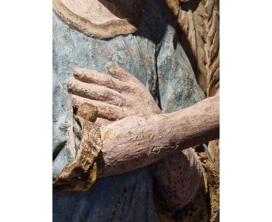 Scultura lignea policroma raffigurante un angelo – Alto Veneto / Trentino, XVIII secolo