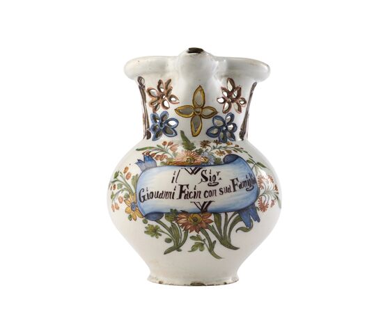 Brocca in maiolica , manifattura Antonibon, Nove di Bassano , XVIII secolo VENDUTA