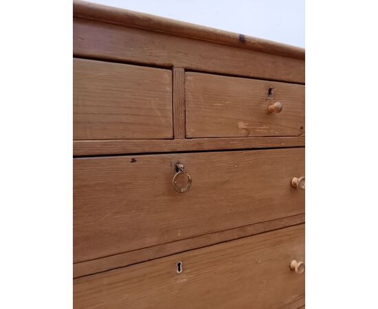 Cassettone rustico in abete - comò in pino - piccole dimensioni - fine '800