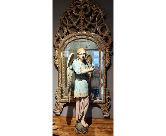 Scultura lignea policroma raffigurante un angelo – Alto Veneto / Trentino, XVIII secolo