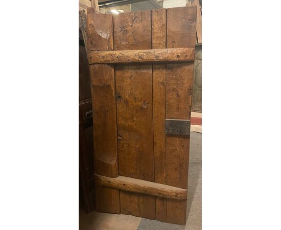 PTIR476 - Porta rustica in larice, epoca '800, misure cm L 87 x H 180