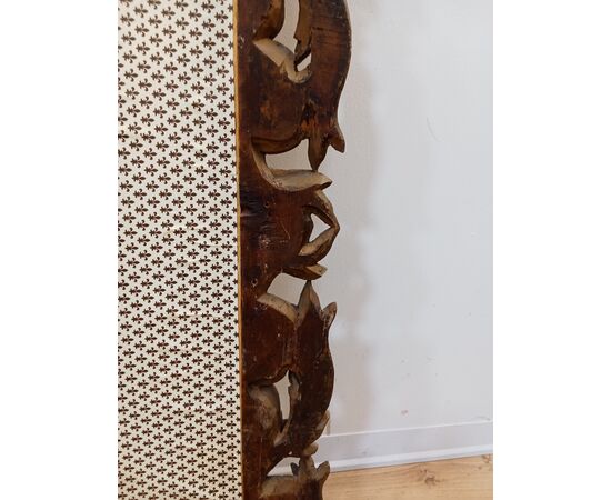 Specchiera barocca in legno dorato - cartoccio - specchio - primi '900