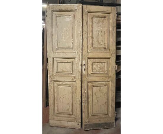 PTL698 - Porta laccata bianca, epoca '800, misure cm L 108 x H 190