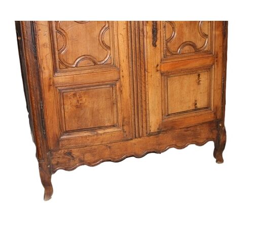 Armadio Provenzale In Legno Di Noce del 1700