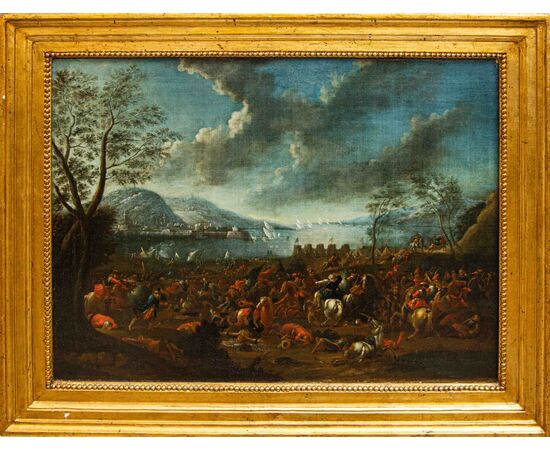 Jan Peter van Bredael (Anversa, 1683 - Vienna, 1735), Scontro di cavalleria