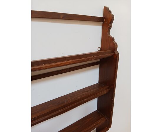 Piattaia in abete - porta piatti - mensola - scaffale - primi '900
