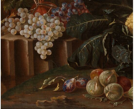 Pietro Navarra (Roma, attivo 1685 - 1714), natura morta, olio su tela