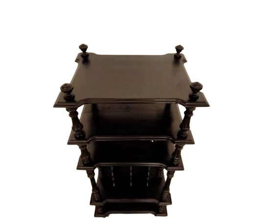 Etagere libreria francese del 1800 in legno ebanizzato porta musica