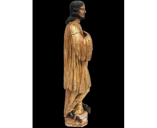 Saint Amable, legno di pioppo policromo, Francia, XVIII secolo