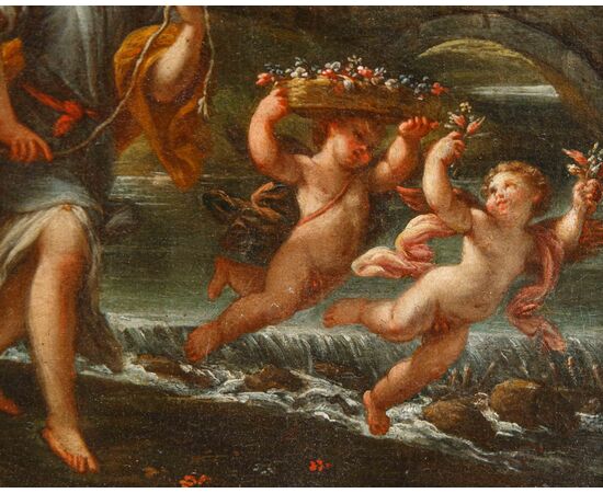 Stefano Pozzi (Roma, 1699 – 1768), attr., Riposo dalla fuga in Egitto