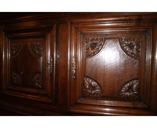 Grande credenza 4 ante con cassetti del 1700 francese Luigi XIV