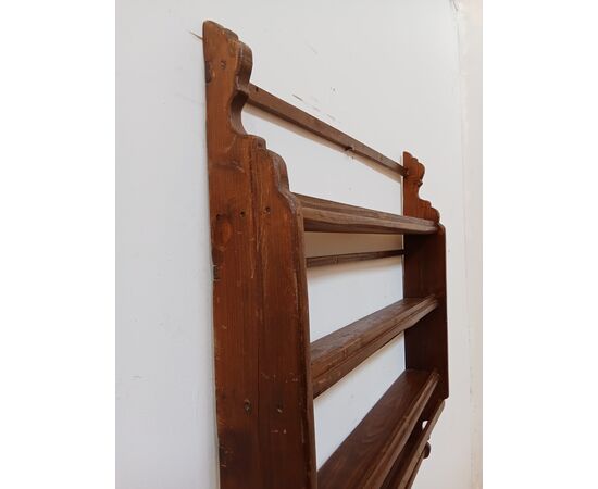 Piattaia in abete - porta piatti - mensola - scaffale - primi '900
