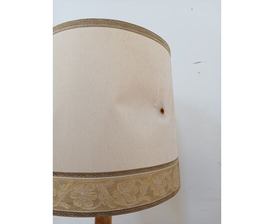 Candeliere da terra in legno dorato-candelabro barocco-fine '800-lampada