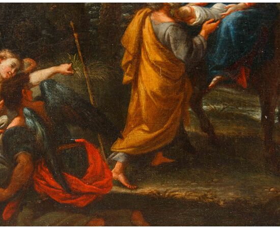 Stefano Pozzi (Roma, 1699 – 1768), attr., Riposo dalla fuga in Egitto