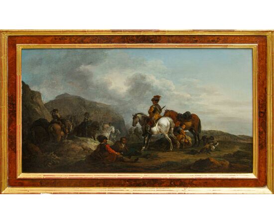 Francesco Casanova (Londra 1732/33- Vorderbruhl, Vienna 1803), Sosta di cavalieri