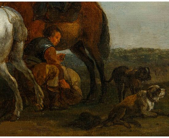 Francesco Casanova (Londra 1732/33- Vorderbruhl, Vienna 1803), Sosta di cavalieri