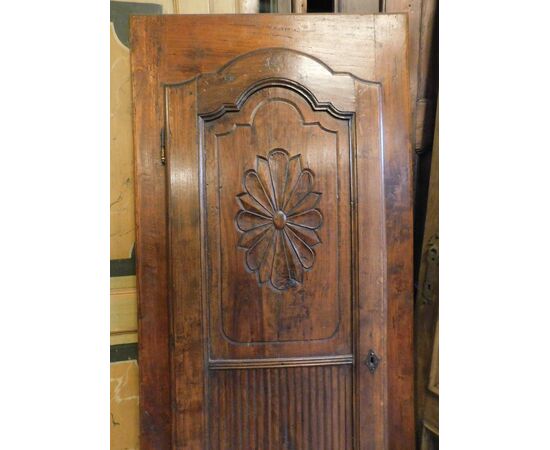 STIP143 - Placard a muro in pioppo, epoca '800, luce cm L 53 x H 154