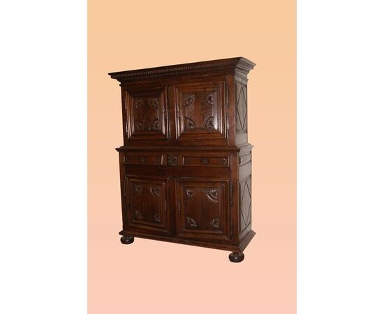 Grande credenza 4 ante con cassetti del 1700 francese Luigi XIV