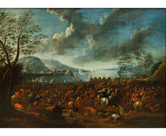 Jan Peter van Bredael (Anversa, 1683 - Vienna, 1735), Scontro di cavalleria