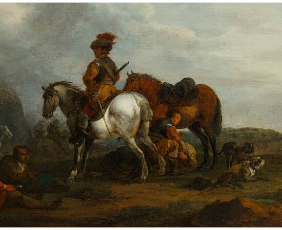Francesco Casanova (Londra 1732/33- Vorderbruhl, Vienna 1803), Sosta di cavalieri