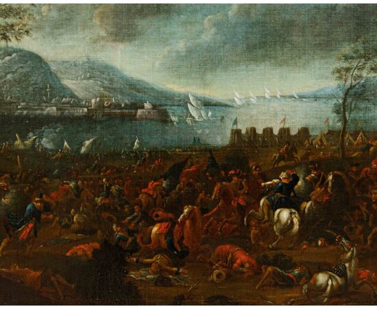 Jan Peter van Bredael (Anversa, 1683 - Vienna, 1735), Scontro di cavalleria