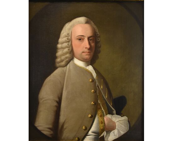 Coppia di ritratti di coniugi inglesi del XVIII secolo, Godfrey Kneller (Lubecca 1646 – Londra 1723)