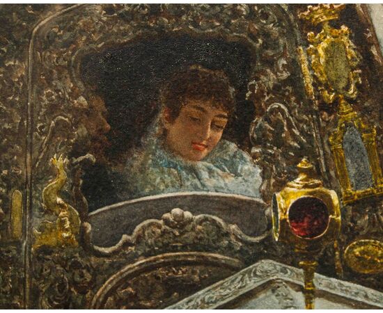 Nazzareno Cipriani (Roma, 1843 – 1925), In gondola