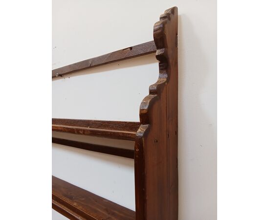 Piattaia in abete - porta piatti - mensola - scaffale - primi '900