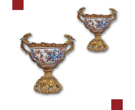 COPPIA DI COPPE IMARI PRIMI XIX SECOLO 