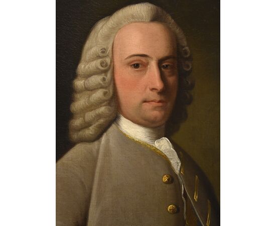 Coppia di ritratti di coniugi inglesi del XVIII secolo, Godfrey Kneller (Lubecca 1646 – Londra 1723)