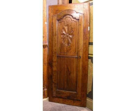 STIP143 - Placard a muro in pioppo, epoca '800, luce cm L 53 x H 154