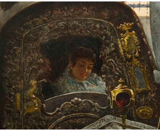 Nazzareno Cipriani (Roma, 1843 – 1925), In gondola