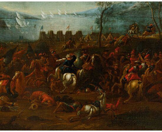 Jan Peter van Bredael (Anversa, 1683 - Vienna, 1735), Scontro di cavalleria