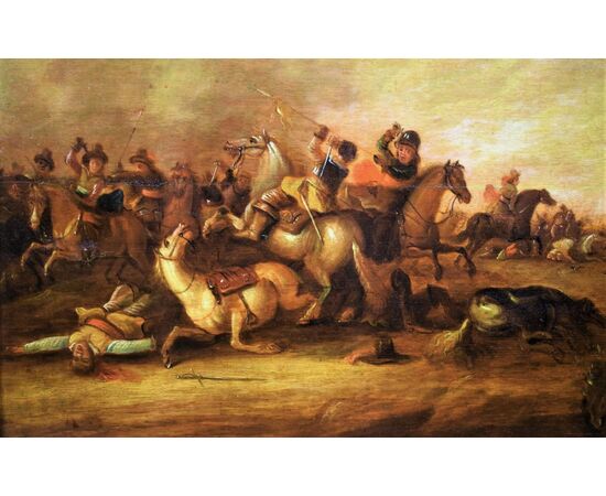 Battaglia con scontro di cavalieri