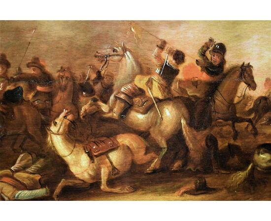 Battaglia con scontro di cavalieri
