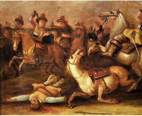 Battaglia con scontro di cavalieri